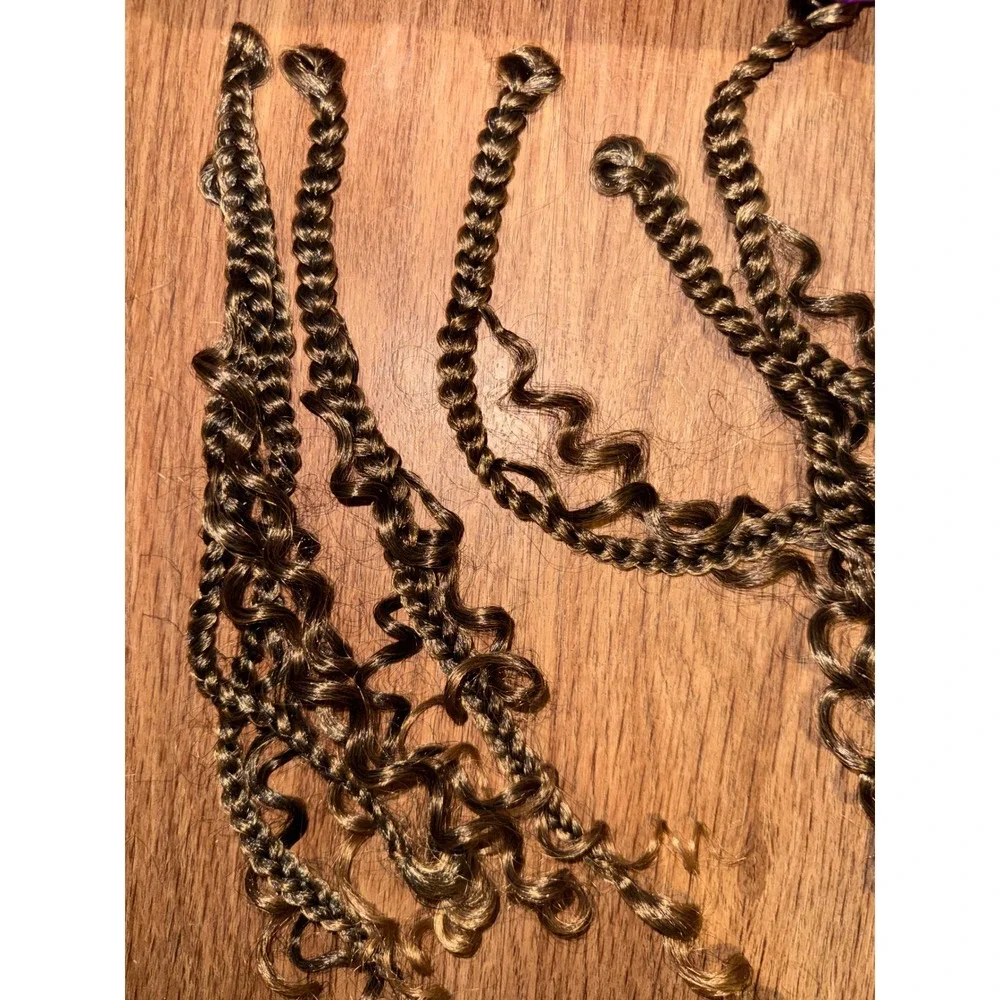 2 Pack Brown Ombre Wavy Synthetic Crochet Hair Extensions Bohemian Passion Twist